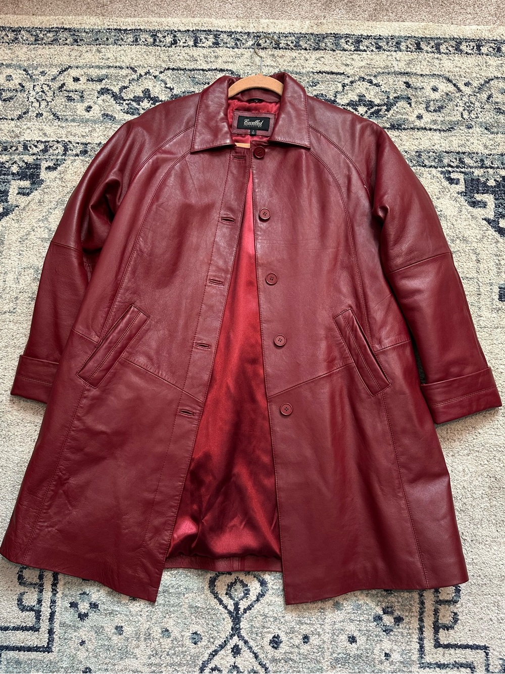 Vintage Leather Trench Coat